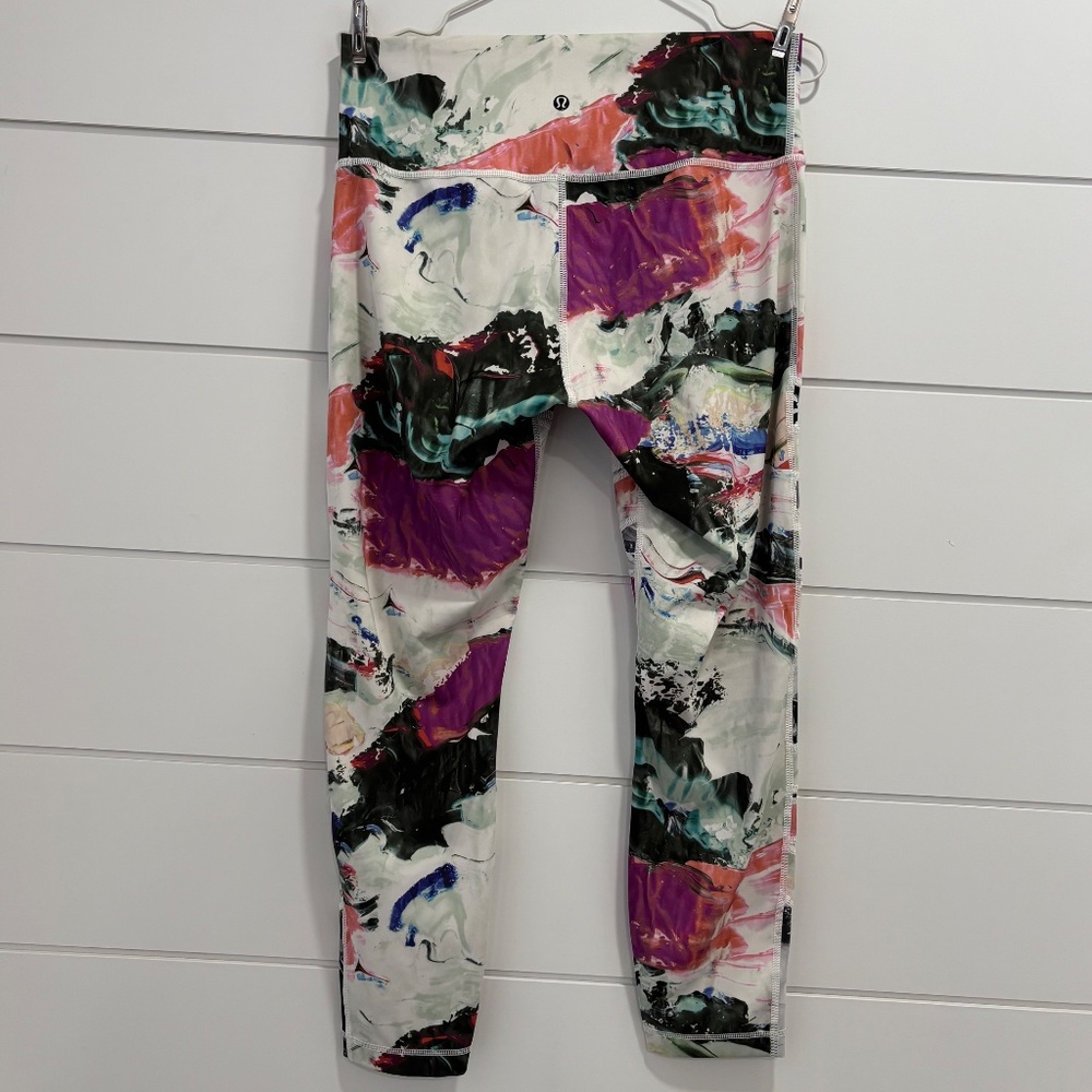Lululemon high times pigment wave multi colour leggings size 10 - Picture 3 of 15